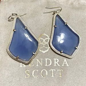KENDRA SCOTT Alexandra Translucent Blue Lg Statement Earrings